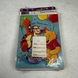 Disney Winnie the‎ Pooh Tigger Eeyore Thank You Notes Stationery Cards